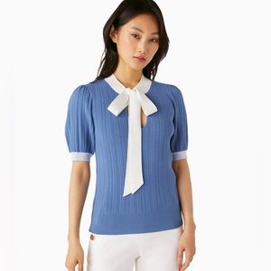 Kate Spade Colorblock Bow-neck Sweater